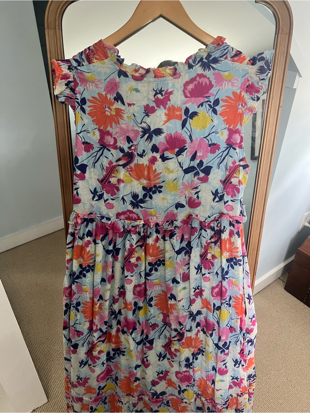 Banjanan Floral Ruffle V-Neck Maxi Dress - Multi - Picture 5 of 5
